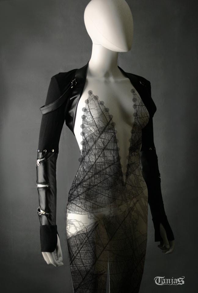 Bolero jacket with zippers