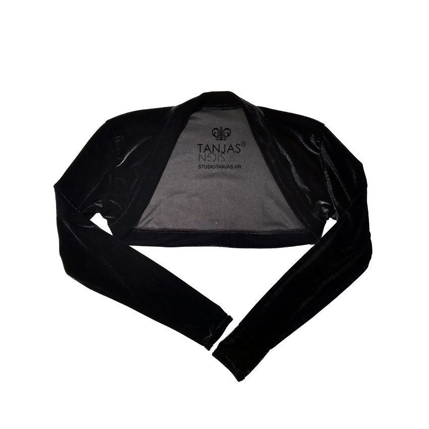 Velvet bolero shrug