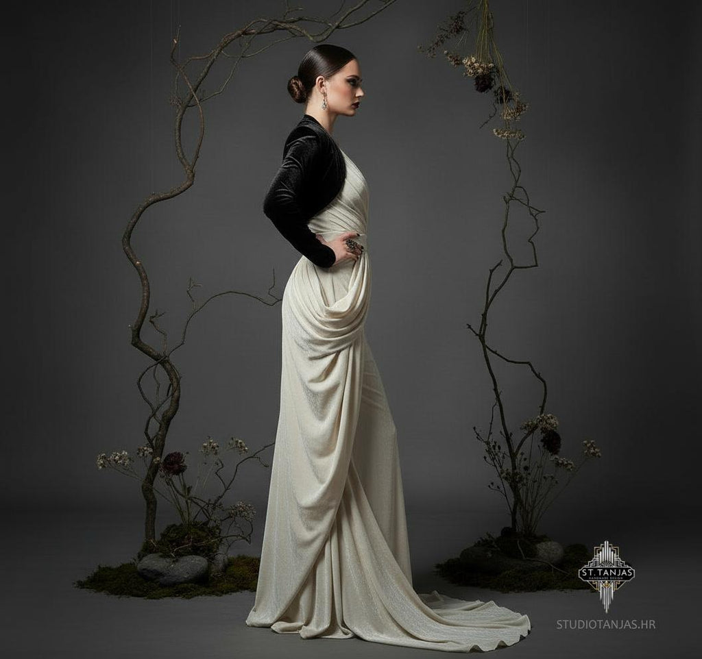 Velvet bolero shrug