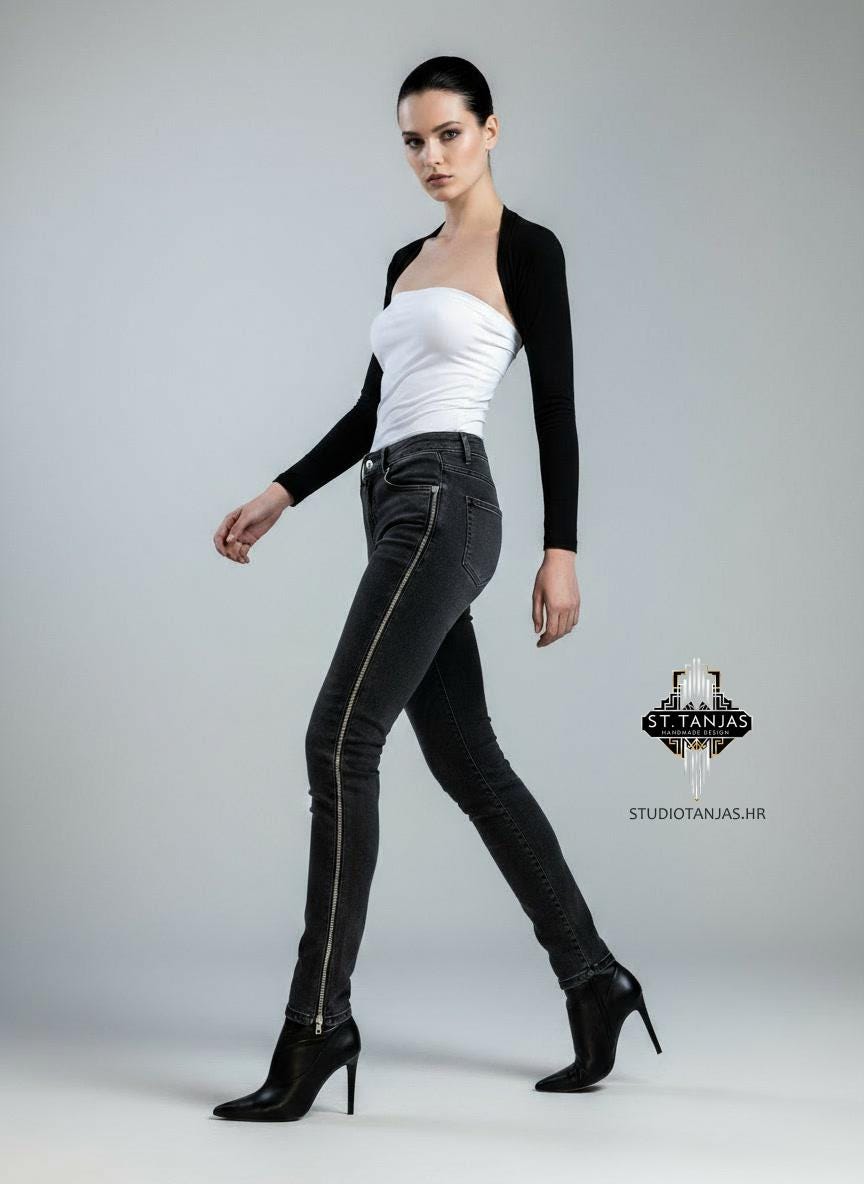 SYNTRA Black Jersey bolero shrug