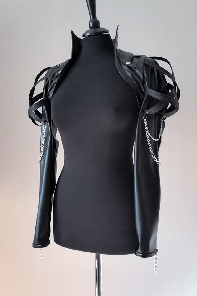 GOTOS leather bolero jacket