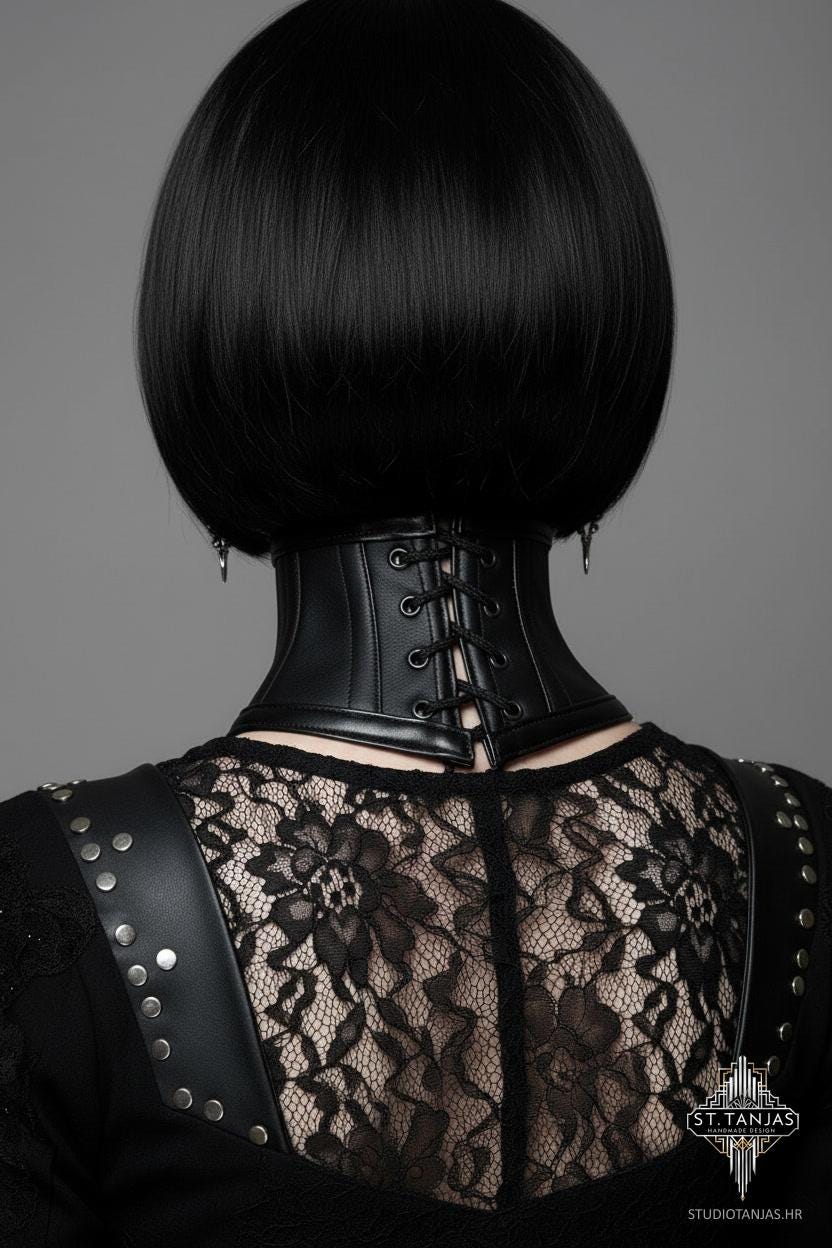 URALIA Leather Neck Corset