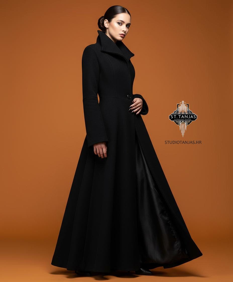 AGATHA Wool Longline  Duster Coat