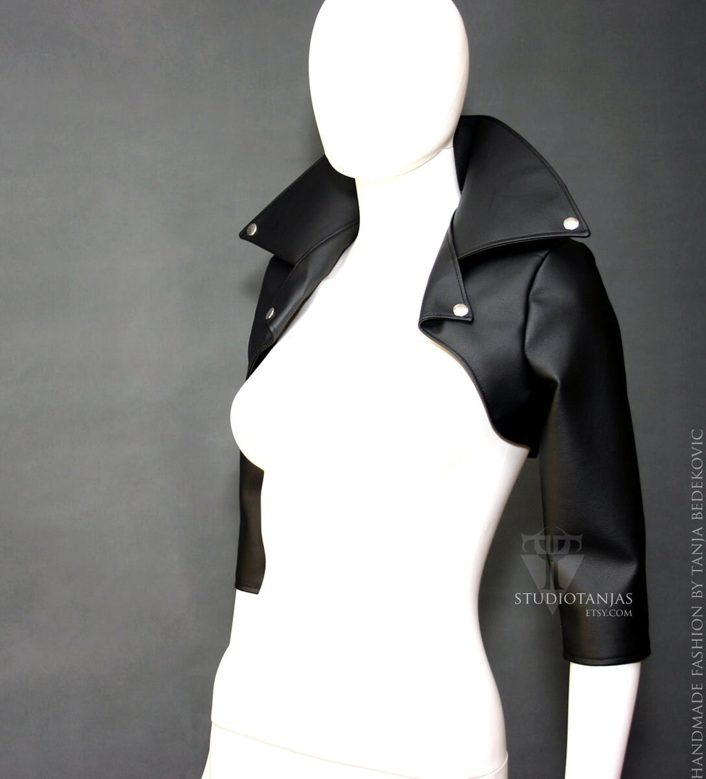 LYNX Leather Bolero Jacket