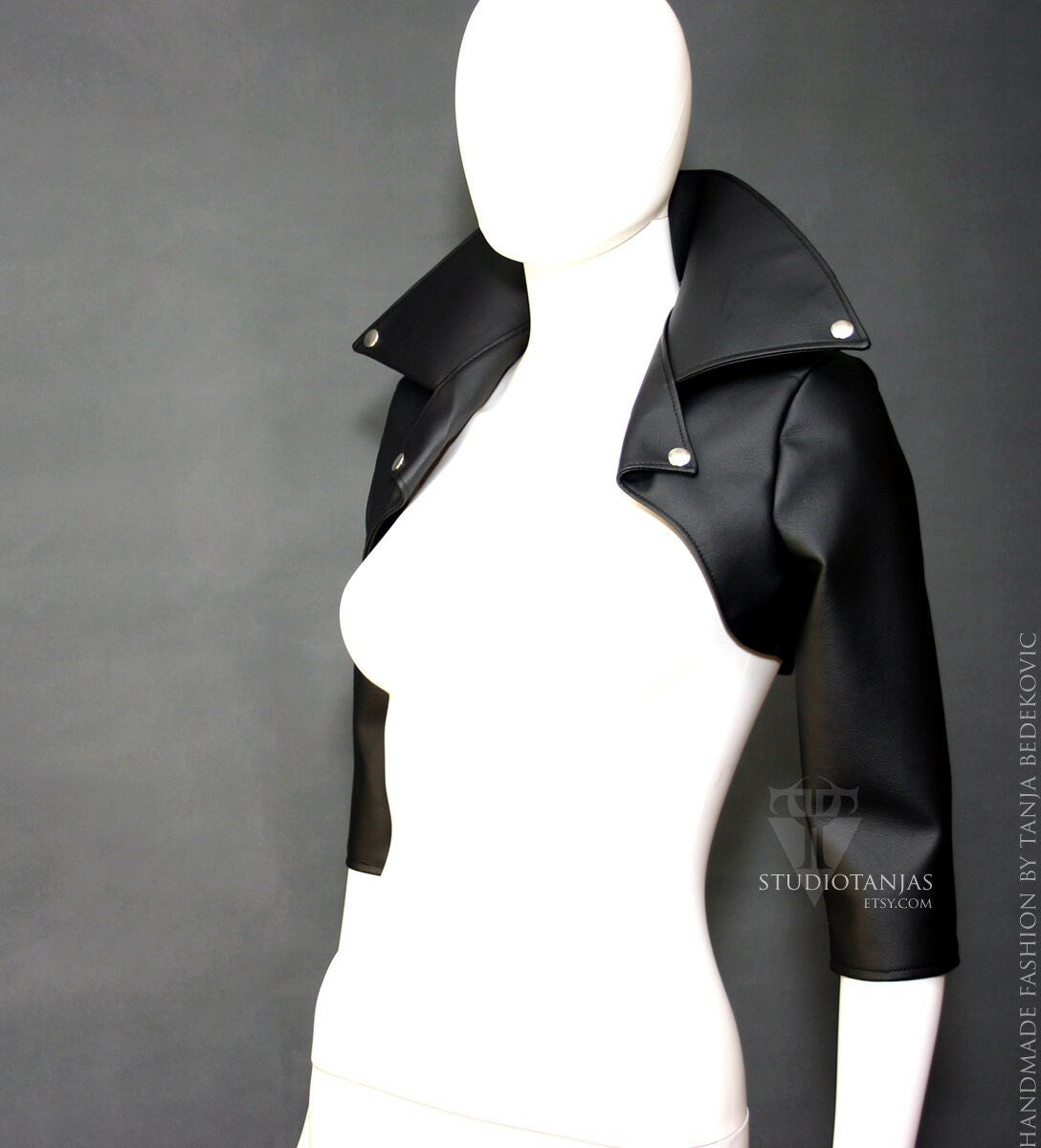 LYNX Leather Bolero Jacket