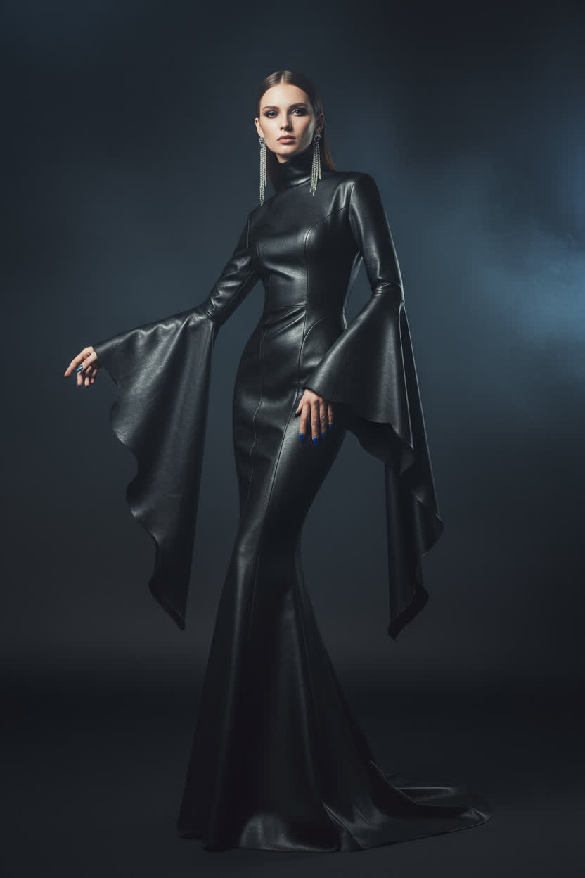 REGINA NOIRE Leather Siren Dress