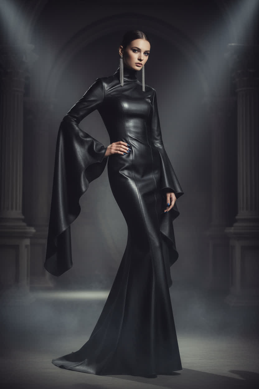 REGINA NOIRE Leather Siren Dress