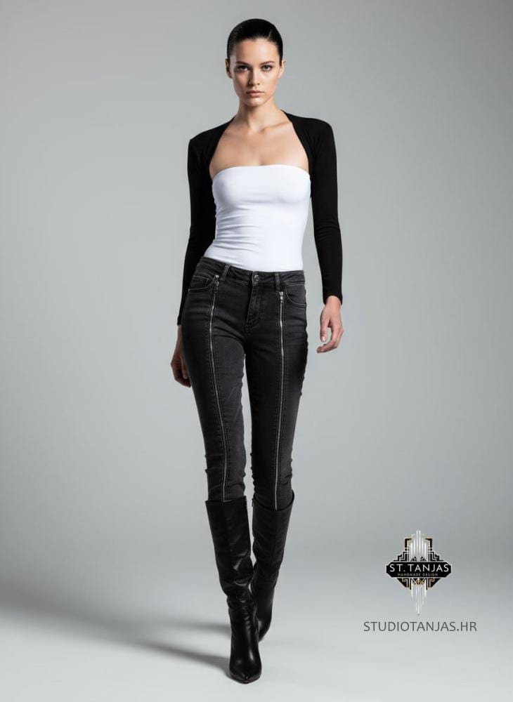 SYNTRA Black Jersey bolero shrug