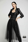 NARZAN biker leather bolero jacket