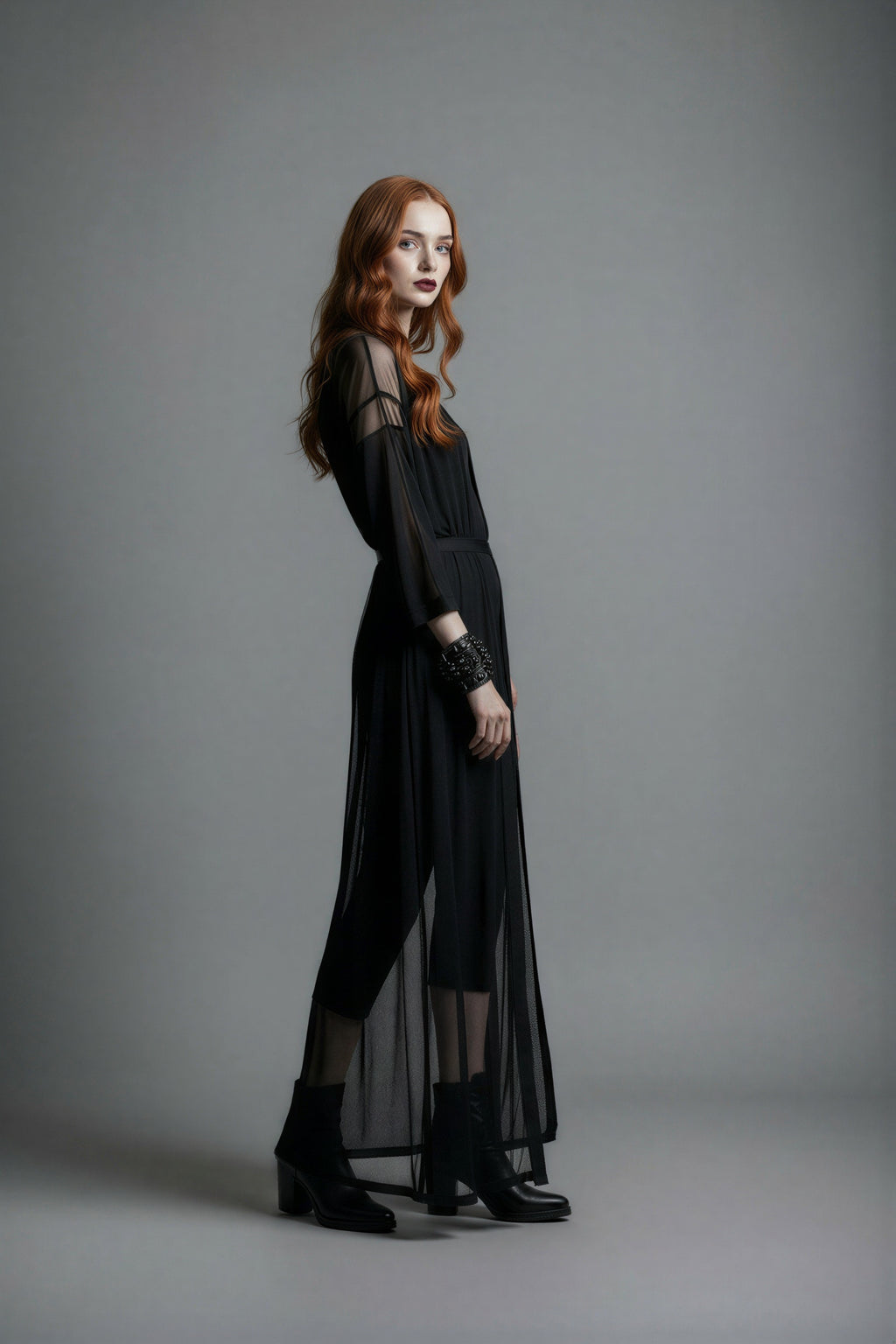 Neo Noir Kaftan Kimono with belt