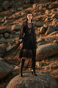 Neo Noir Kaftan Kimono with belt