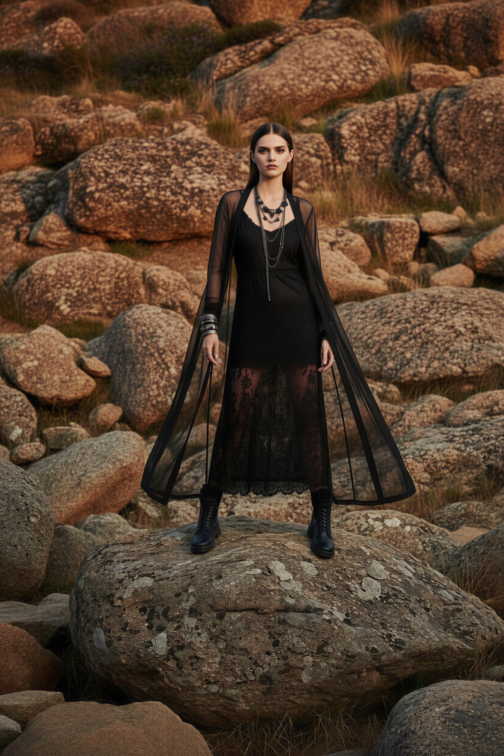 Neo Noir Sheer Duster