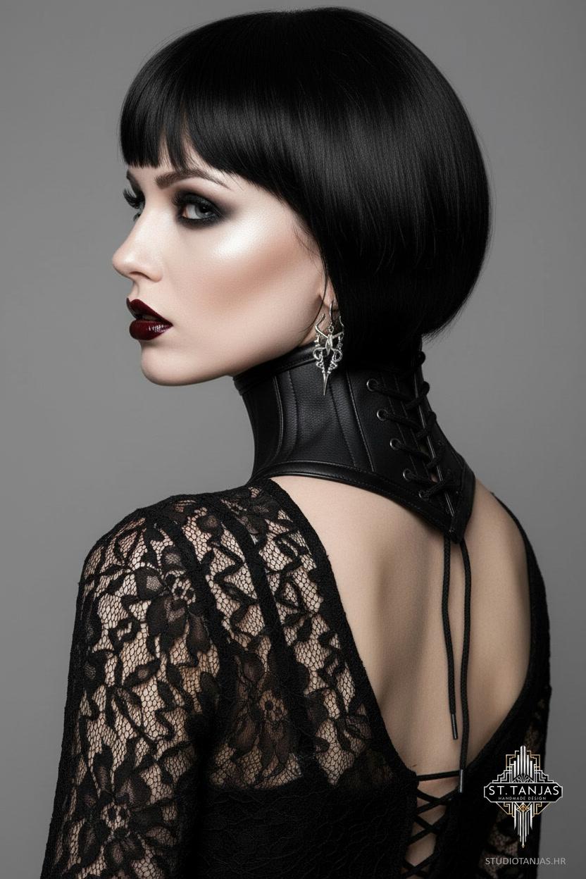 URALIA Leather Neck Corset