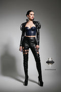 GOTOS leather bolero jacket