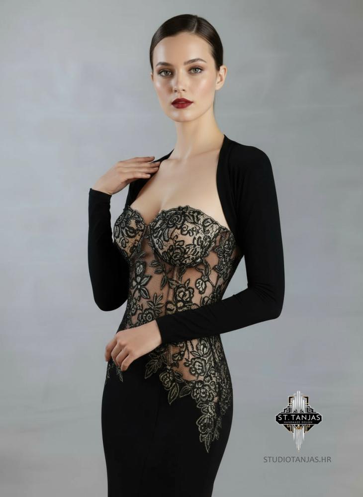 SYNTRA Black Jersey bolero shrug