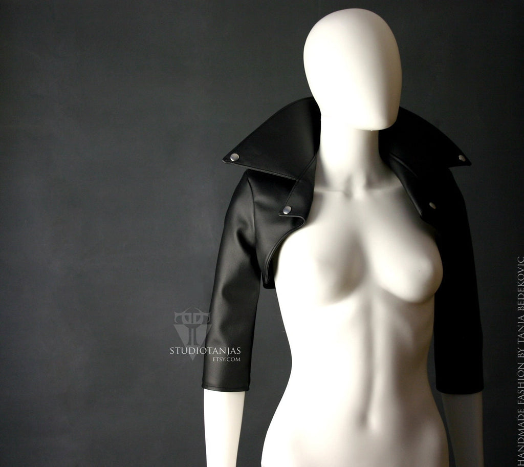 LYNX Leather Bolero Jacket