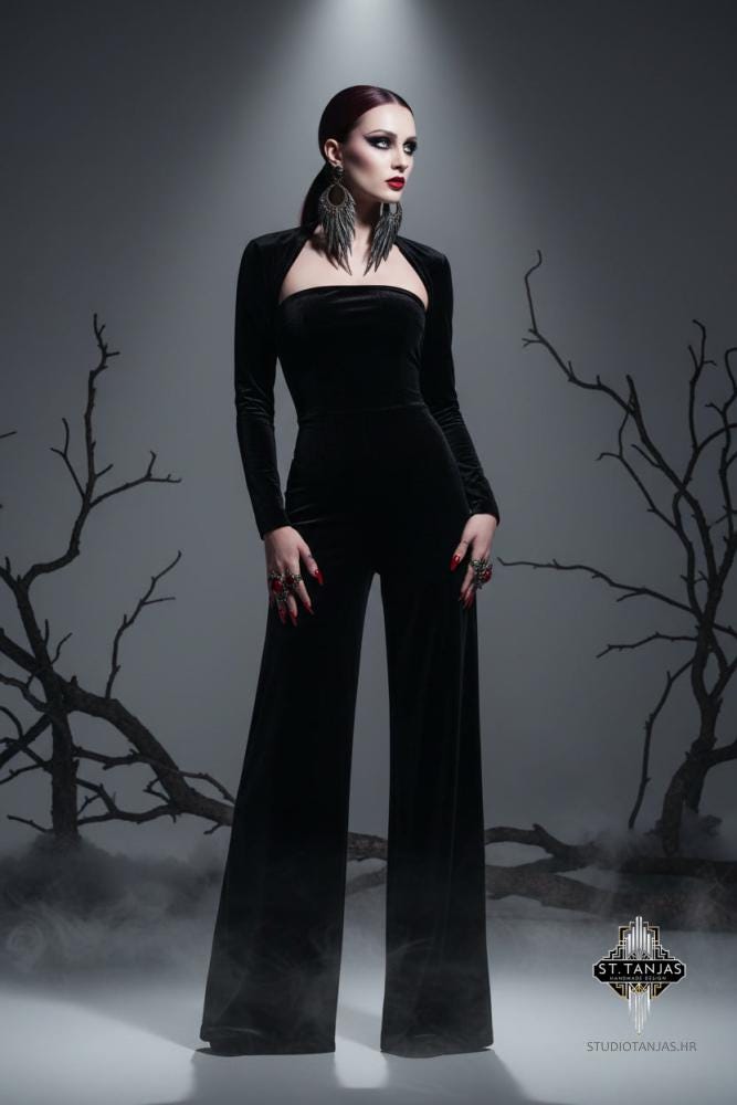 Velvet bolero shrug