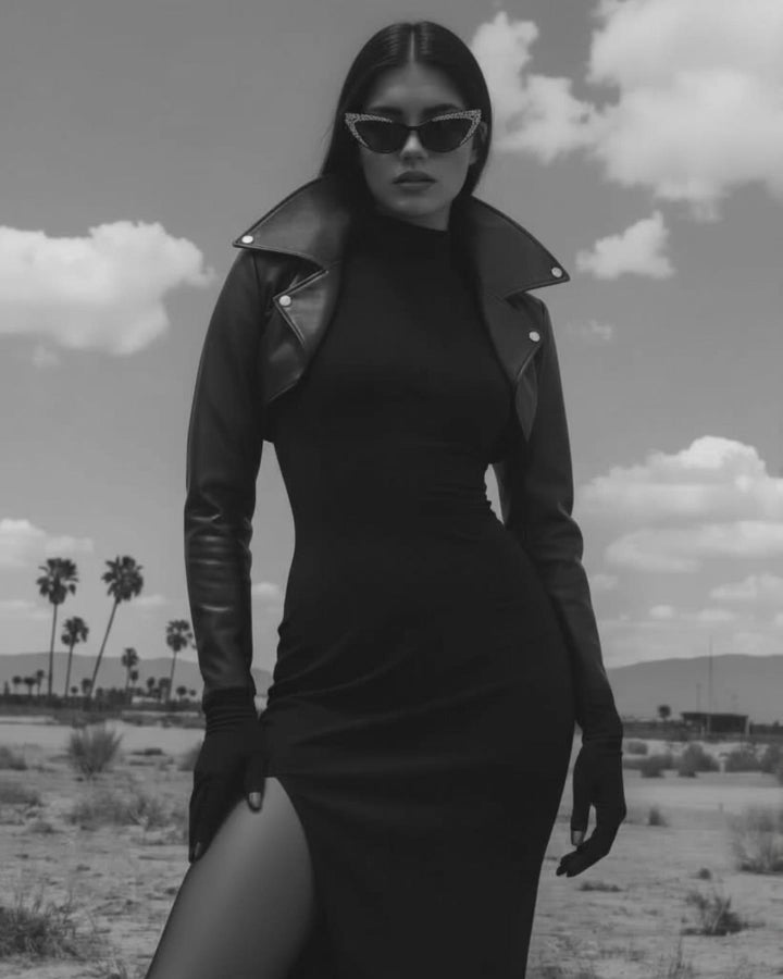 LYNX Leather Bolero Jacket
