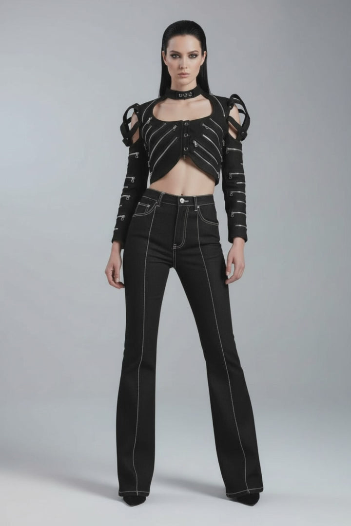 DEA DENIME Denim Biker Jacket