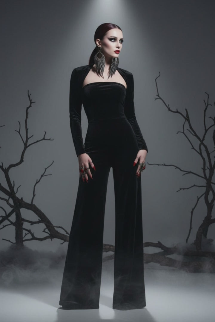 Velvet bolero shrug